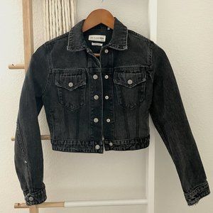 Women’s Rag & Bone New York Crop Denim Black Wash Jacket. Size XXS